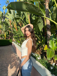 Go off shoulder top in white