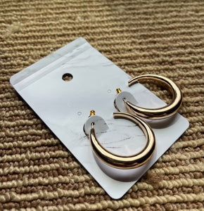 Bali gold hoop earrings