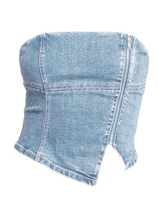 Destiny denim crop top