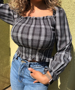 Plaid Princess Top